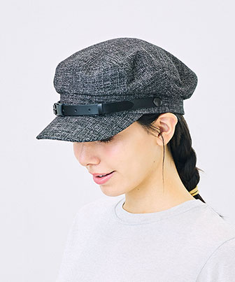 カシラ CA4LA HUMBERT グレー リボン ウールハット キャスケット